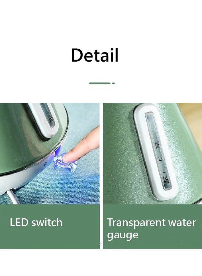 1.8L Electric Kettle Hot Water Quick Heating 304 Stainless Steel Automatic Power Off Home Large Capacity Kettle Heater 220V
