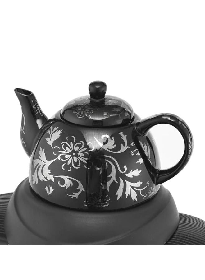 Electric Tea Kettle Samovar and Tea Maker – 4L 1350W Turkish & Russian Kettle – SK-SH-1068 – Stainless Steel Hot Water Boiler with Temperature Control for Tea, Coffee, Herbal Infusions