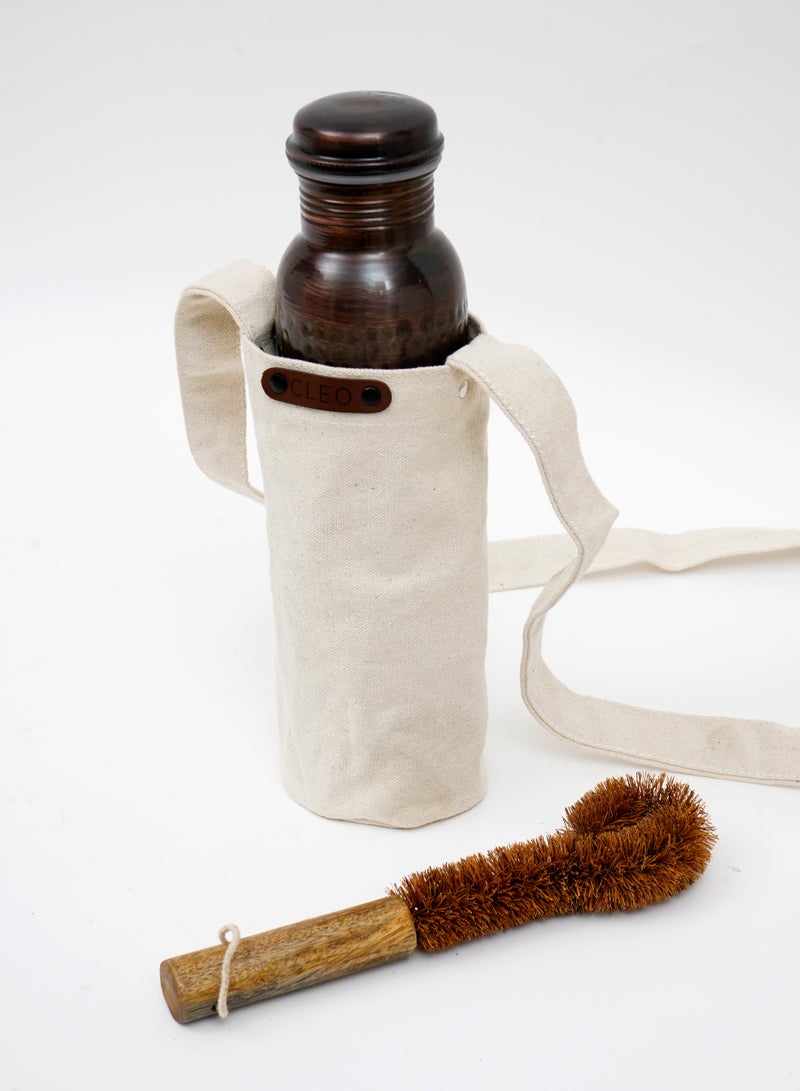 NEW DESIGN HAMMERED COPPER BOTTLE WITH COVER & BRUSH