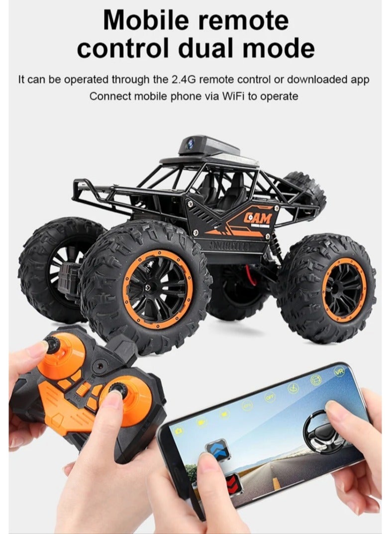 Rc Car With HD 720P WIFI FPV Camera Off-Road Remote Control Stunt Car 1:18 2.4G SUV Radio Control Climbing Toys For Kids