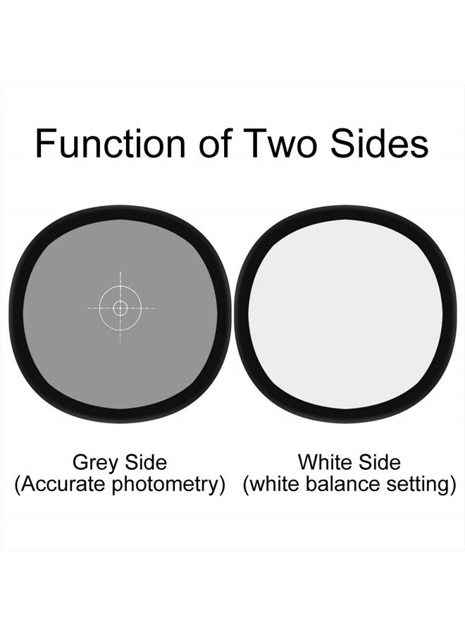 Gray/White Balance Card,24x24Inch (60x60cm) Portable Focus Board Two Sides Double Face 18% Grey/White Balance Reference Card with Carry Pouch for Canon Nikon Sony