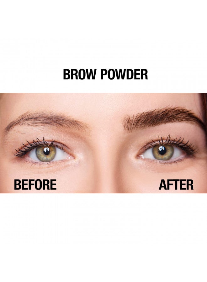 Palladio Brow Powder for Eyebrows, Soft and Natural Eyebrow Powder with Jojoba Oil & Shea Butter, Helps Enhance & Define Brows, Compact Size for Purse or Travel, Includes Applicator Brush, Dark Brown