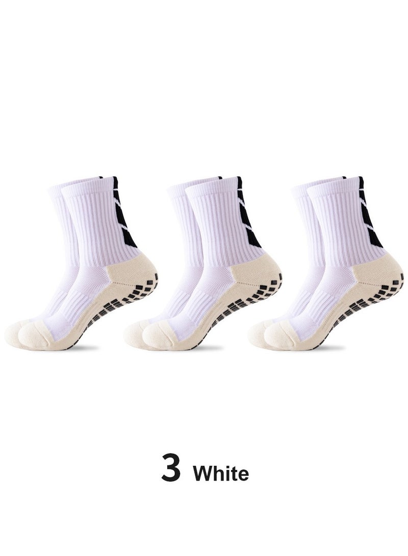 3 Pairs Of Non-slip Football Socks