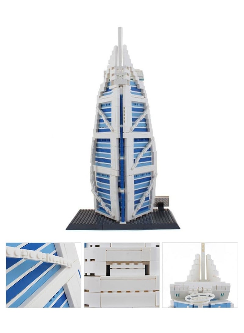 The BURJ AL ARAB Hotel Of Dubai Building Blocks Set-1300+PCS Assembly Architecture Model Educational Building Toys For Kids