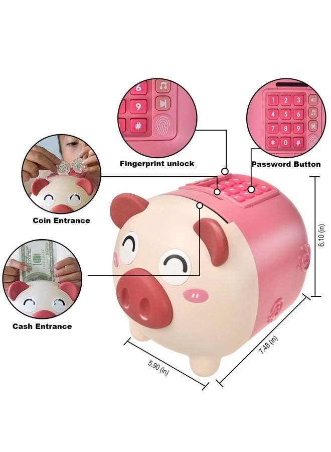 Kids Toys for 3 4 5 6 7 8 Year Old Girls, Piggy Banks Toy for 8-12 Year Old Girls Boys Birthday Gifts Toy Gifts for Kids Coin ATM Electronic Piggy Banks Toys Great Christmas Ldeas for Kids, Age 3-12