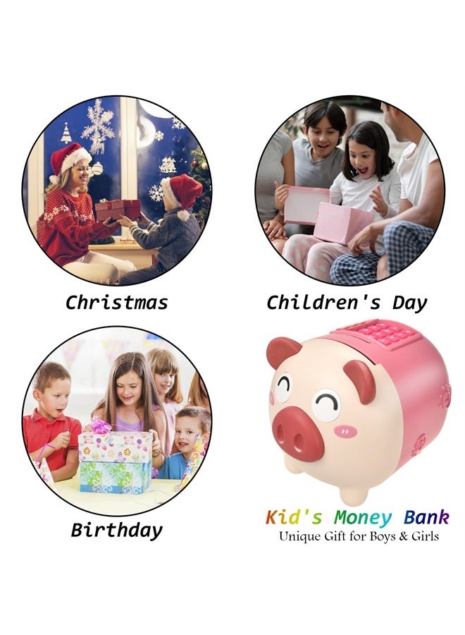 Kids Toys for 3 4 5 6 7 8 Year Old Girls, Piggy Banks Toy for 8-12 Year Old Girls Boys Birthday Gifts Toy Gifts for Kids Coin ATM Electronic Piggy Banks Toys Great Christmas Ldeas for Kids, Age 3-12