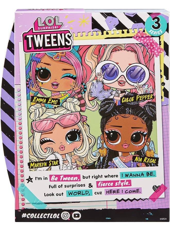 L.O.L. Surprise! Tweens Series 3 Nia Regal Fashion Doll with 15 Surprises Including Accessories for Play & Style, Holiday Toy Playset, Great Gift for Kids Girls Boys Ages 4 5 6+ Years Old