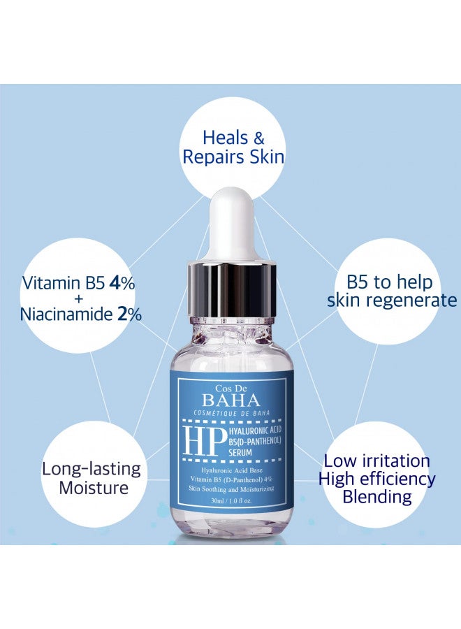 Vitamin B5 4% + Niacinamide 2% Serum - Heals and Repairs Skin + Instantly Anti Age for Face + Redness, Fine Lines, Skin Roughness, Niacinamide, D-Panthenol, 1 Fl Oz