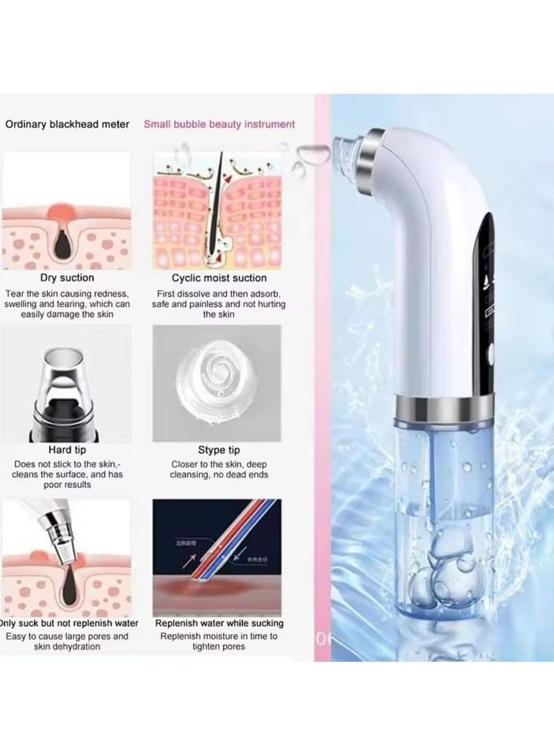 5-in-1 Hydrafacial Pore Vacuum Blackhead Extractor - Hydro- Infusion Deep Pore Cleansing Tool