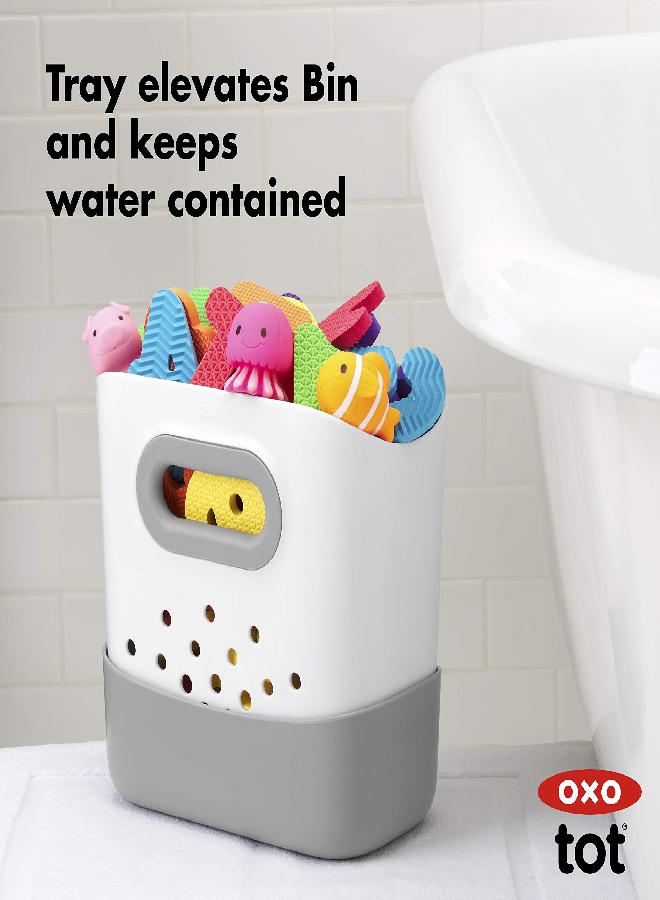 OXO Tot Stand Up Bath Toy Storage - Gray