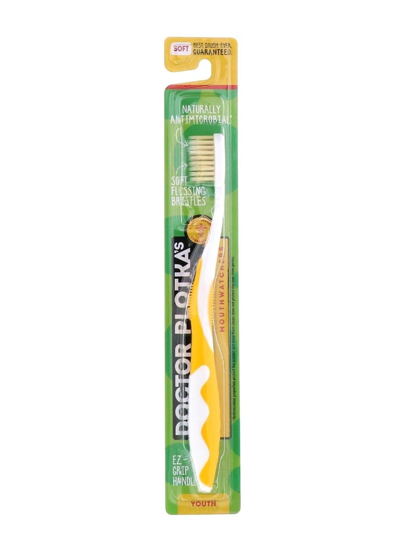 Soft Naturally Antimicrobial Toothbrush White/Yellow