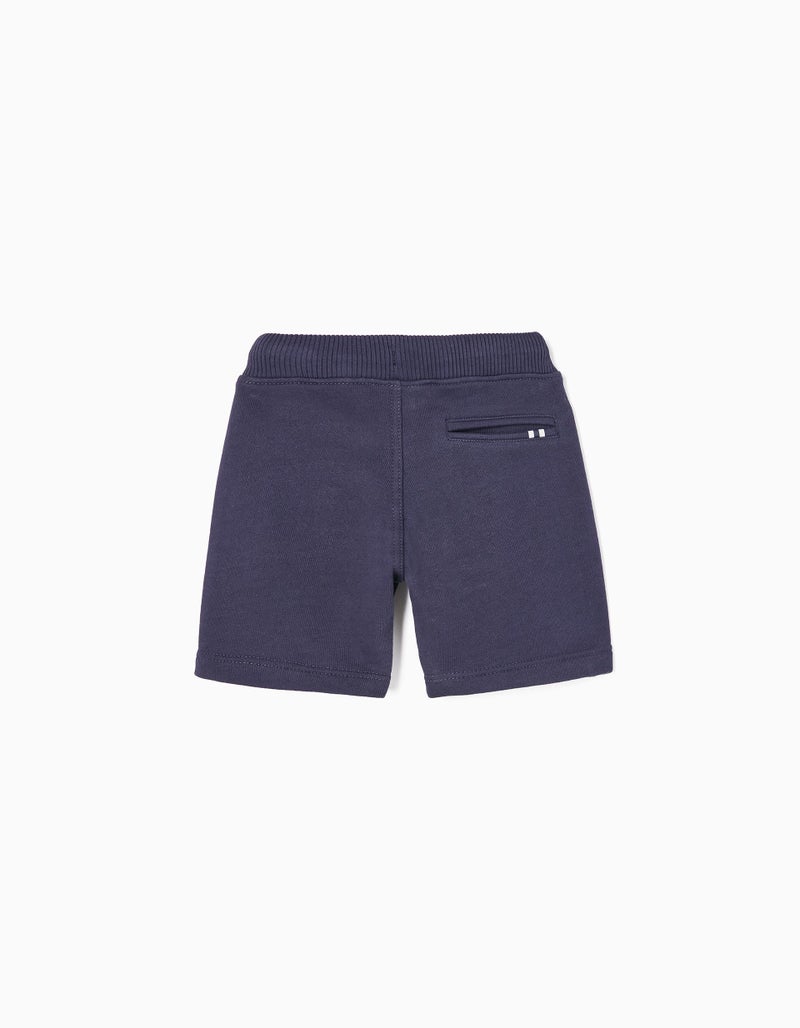 Cotton Sweat Shorts for Boys, Aqua Green