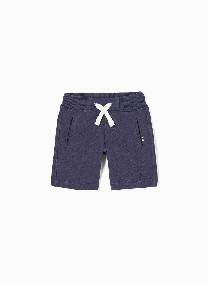 Cotton Sweat Shorts for Boys, Aqua Green