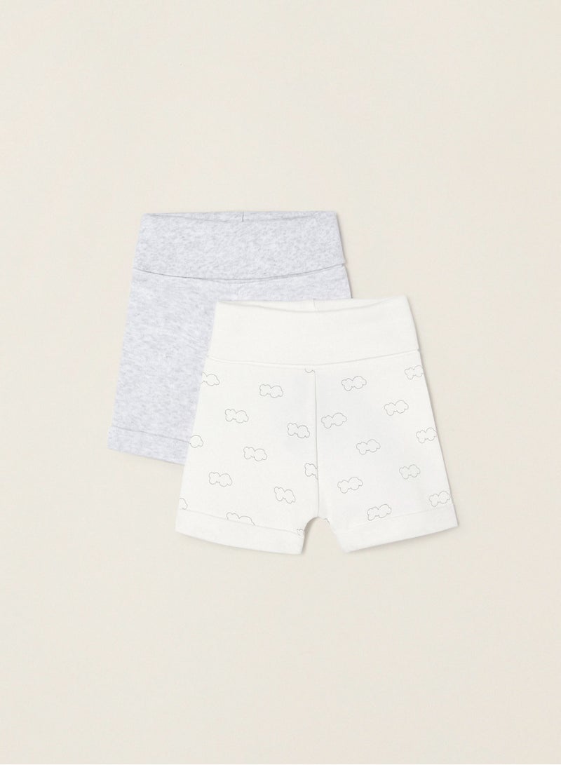 Zippy Pack 2 Cotton Shorts for Newborns Cloud