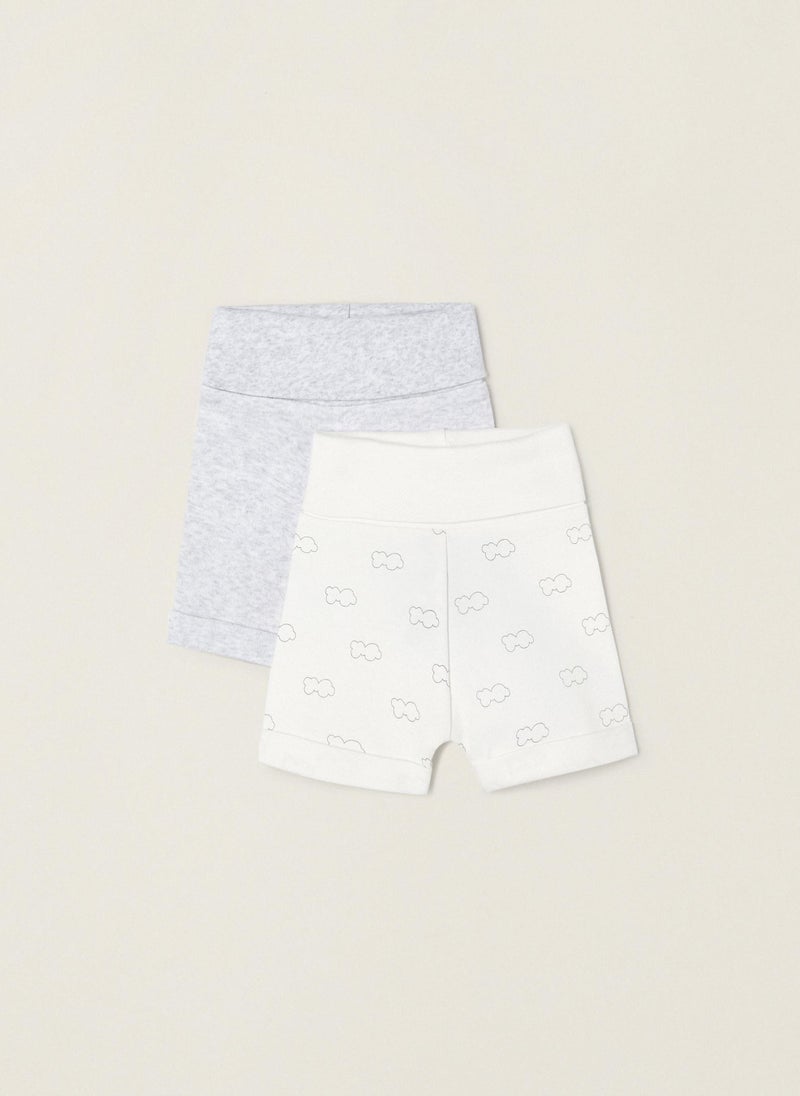 Zippy Pack 2 Cotton Shorts for Newborns Cloud