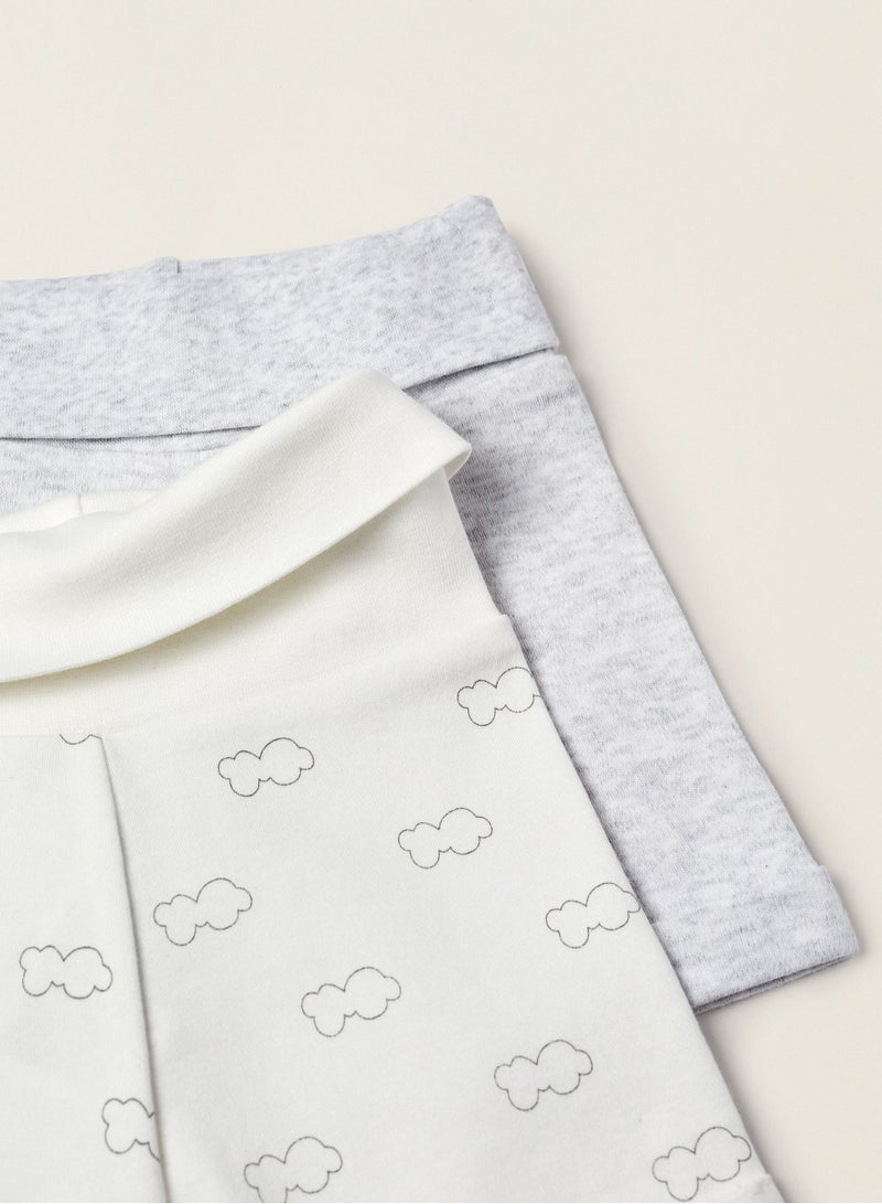 Zippy Pack 2 Cotton Shorts for Newborns Cloud