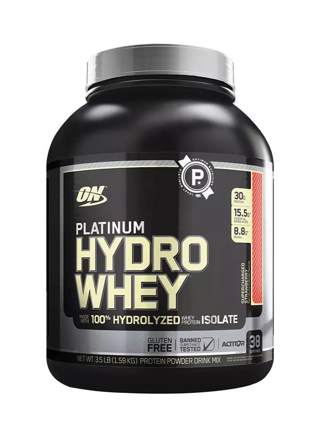 Platinum Hydro Whey Protein - Supercharged Strawberry - 1.59 Kg