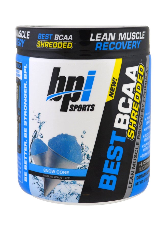 Best BCAA Shredded Lean Muscle Recovery Formula Supplement - Snow Cone