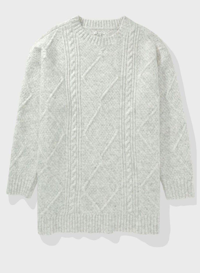 Crew Neck Knitted Sweater