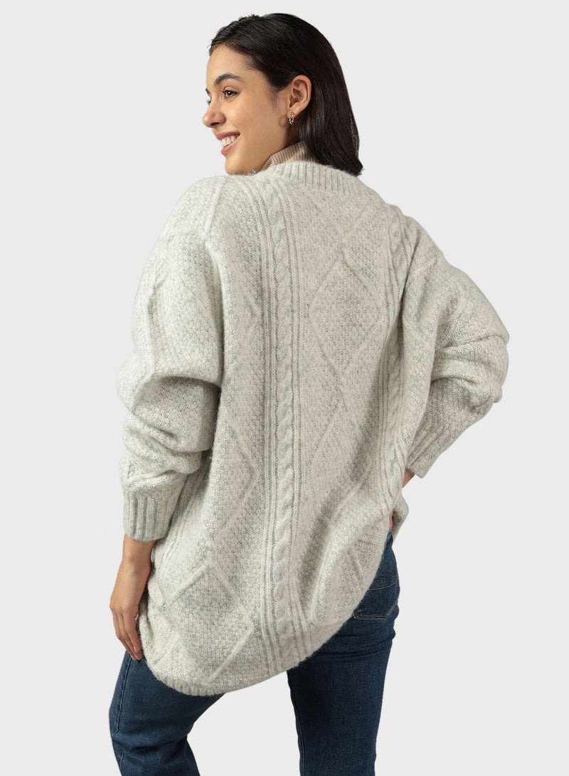 Crew Neck Knitted Sweater