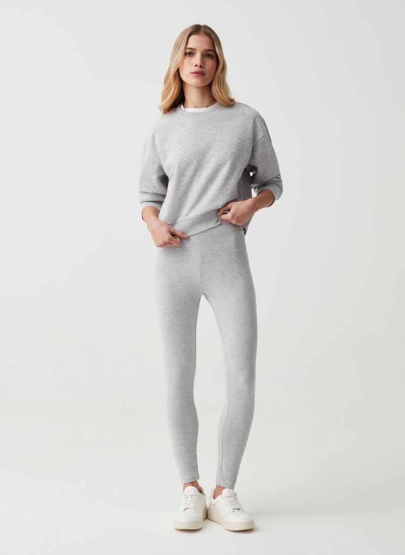 Stretch cotton leggings