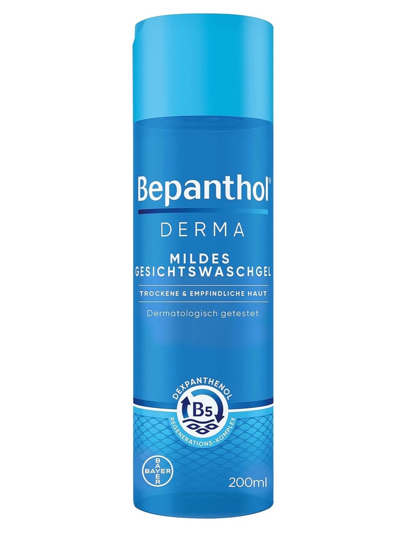 Derma Mild Face Wash with Dexpanthenol and Niacinamide Nourishes Sensitive to Dry Skin Facial Wash 200ml