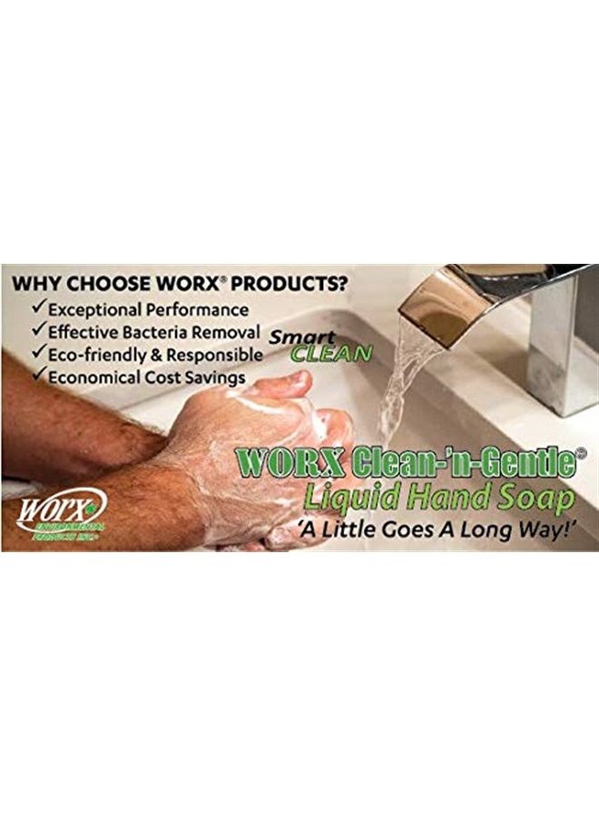Worx Clean 'n' Gentle Liquid Hand Soap 32 oz. (945 ml.) Soft and Supple, Rich Lather, Mild Formula, Light Juniper Berry Fragrance