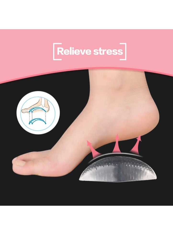 1pair Arches Orthotic Arch Support Foot Insole Brace Flat Feet Insoles Relieve Pain Shoes Orthotic Foot Care Pad Silica Gel