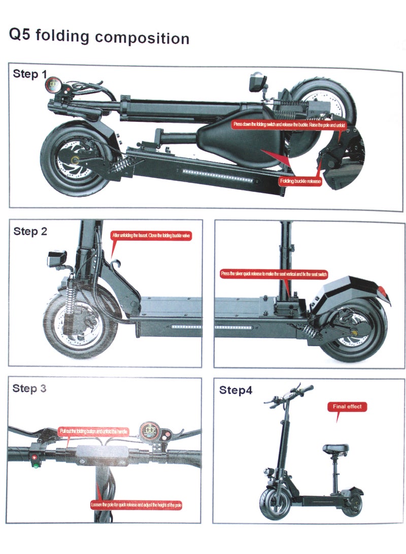 Leaders Electric Scooter 1000W With Or Without Seat 48v 21AG, 50KM/H, 11