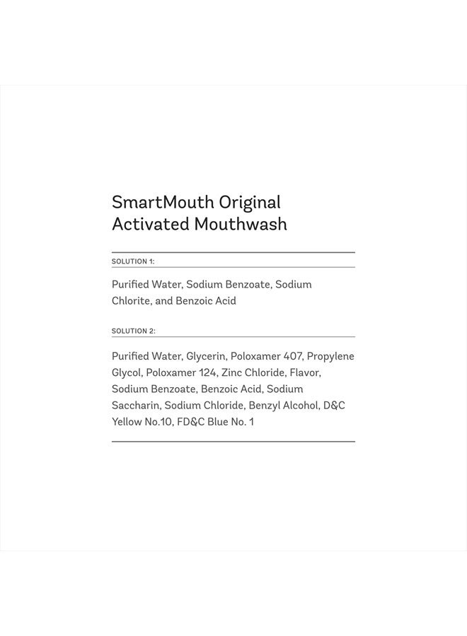 Original Activated Mouthwash - Adult Mouthwash for Fresh Breath - Oral Rinse for 24-Hour Bad Breath Relief with Twice Daily Use - Fresh Mint Flavor, 16 fl oz