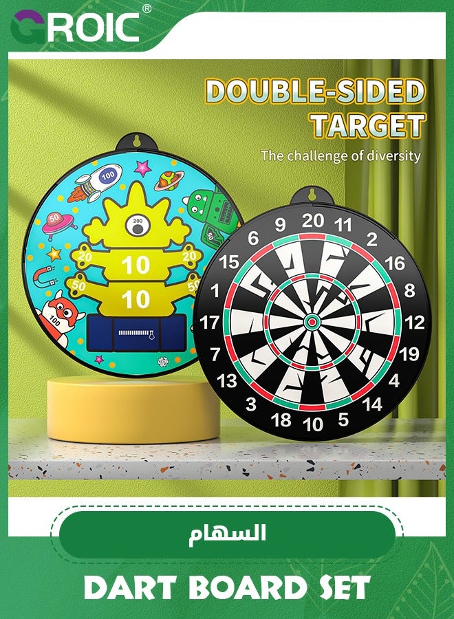 Double-Sided Magnetic Dart Board Set,Dartboards with 6 Darts, Indoor Outdoor Party Games Toys,Magnetic Kids Dart Board,Sport Outdoor Party Play Game Toys