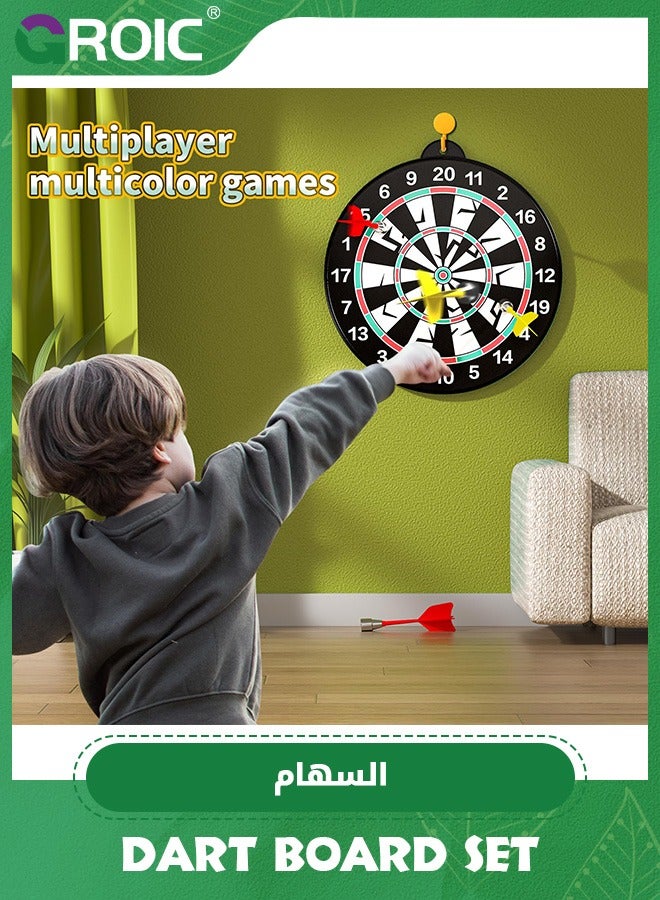 Double-Sided Magnetic Dart Board Set,Dartboards with 6 Darts, Indoor Outdoor Party Games Toys,Magnetic Kids Dart Board,Sport Outdoor Party Play Game Toys