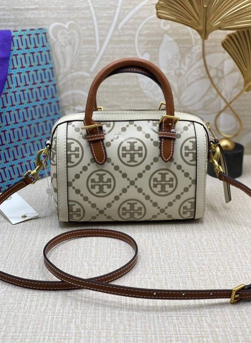 TORY BURCH T Monogram Mini Barrel Bag