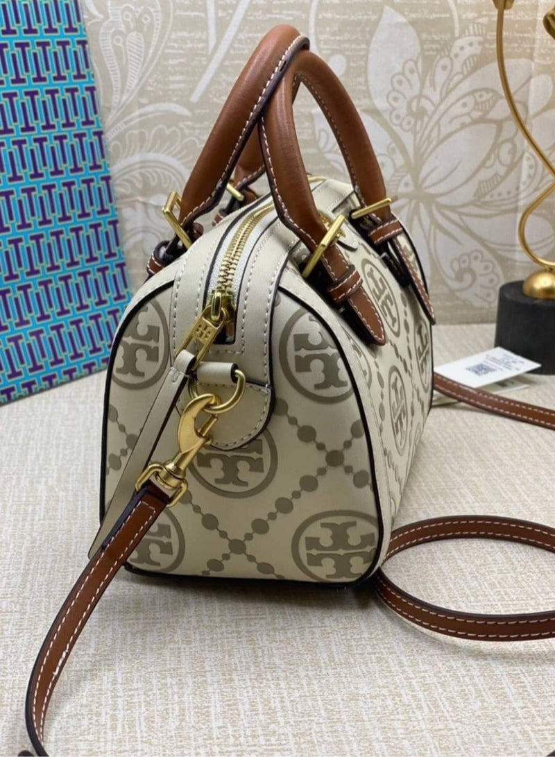 TORY BURCH T Monogram Mini Barrel Bag