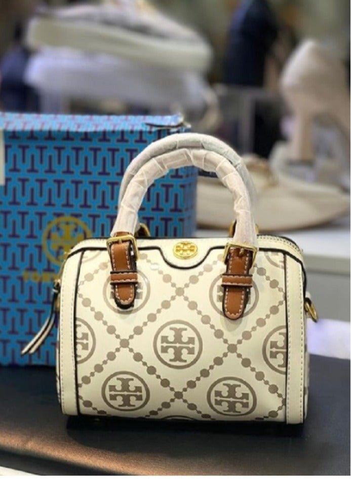 TORY BURCH T Monogram Mini Barrel Bag