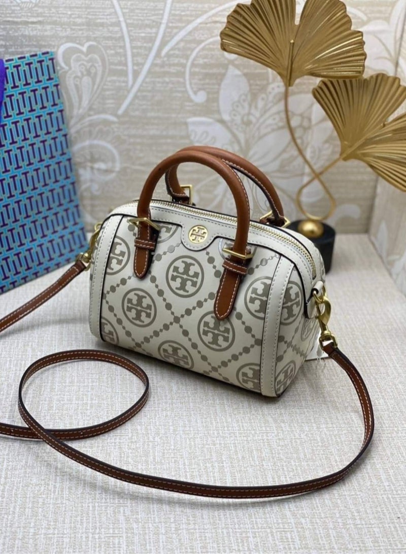 TORY BURCH T Monogram Mini Barrel Bag