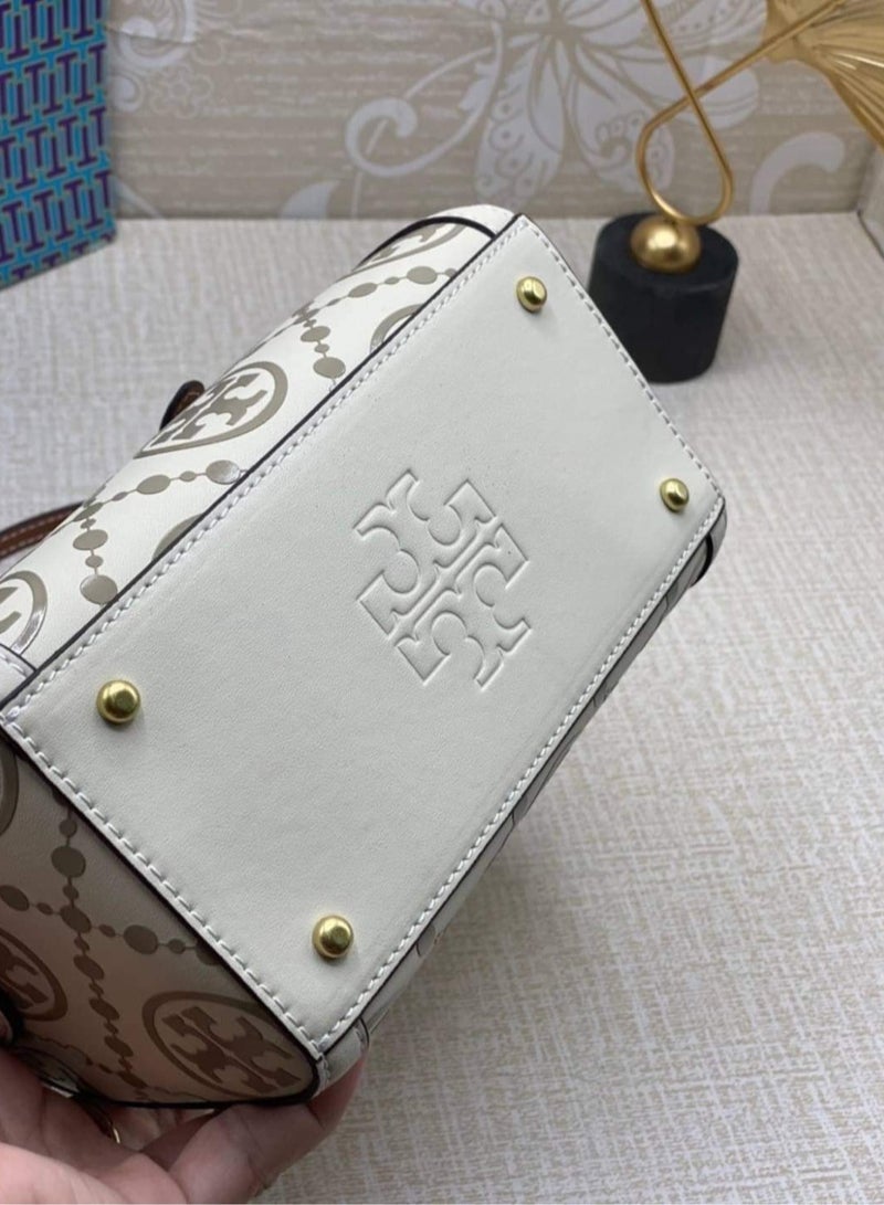 TORY BURCH T Monogram Mini Barrel Bag