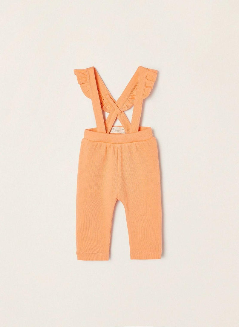 Trousers with Removable Straps for Newborns, Orange