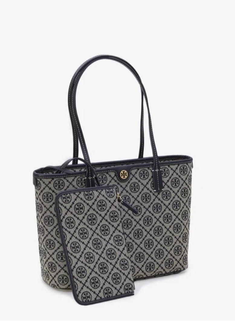 Tory Burch T Monogram Classic Print Tote Bag Shopping Bag Shoulder Bag