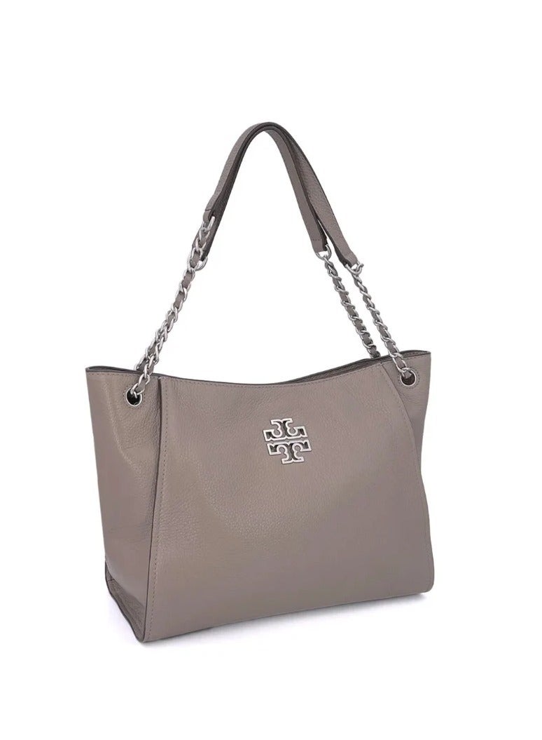 Tory Burch Britten Cowhid Fashion Simple Commuter Large Capacity Tote Handbag Shoulder Bag