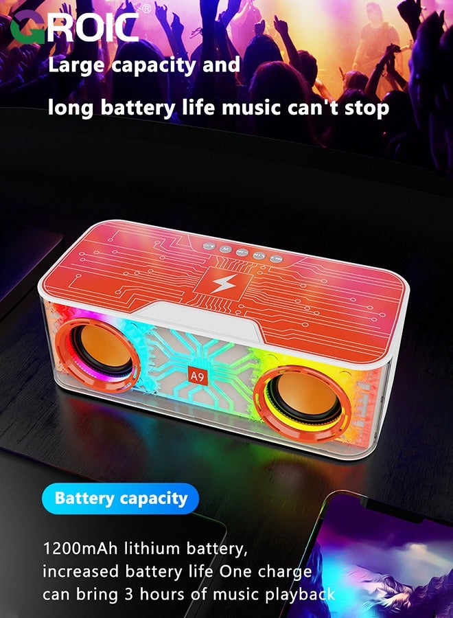 Karaoke Machine with Wireless Charger, 2 Microphone Portable Bluetooth Speaker, Karaoke Machine with Bass and Dazzling Lights, Speaker Singing Machine with Disco LED Lights and Phone Wireless Charger