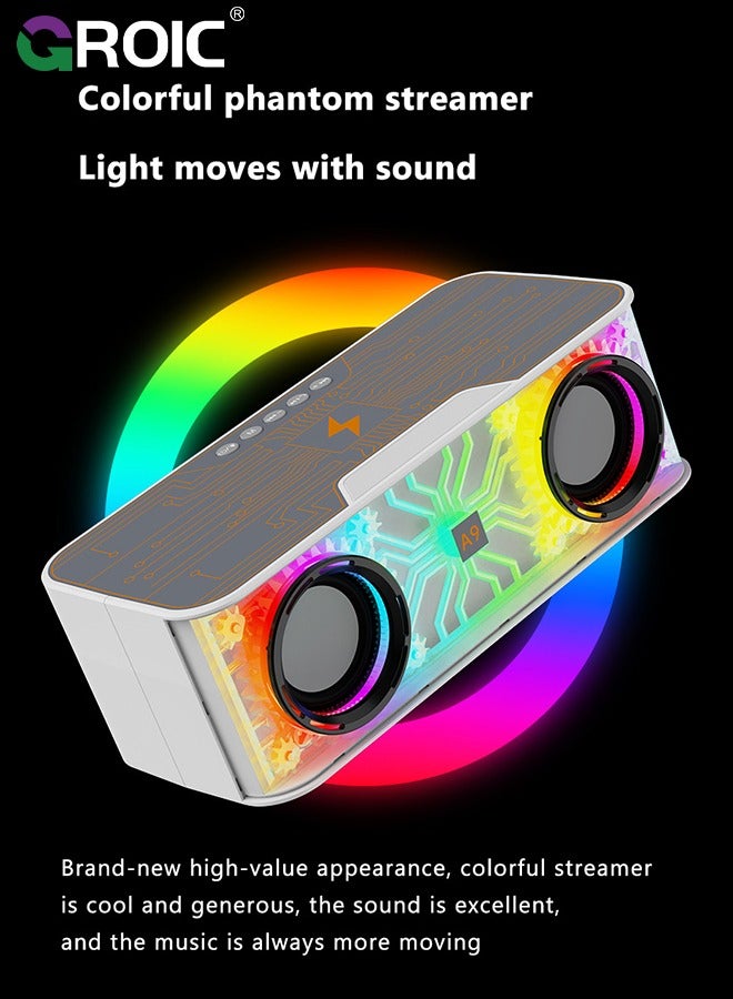 Karaoke Machine with Wireless Charger, 2 Microphone Portable Bluetooth Speaker, Karaoke Machine with Bass and Dazzling Lights, Speaker Singing Machine with Disco LED Lights and Phone Wireless Charger