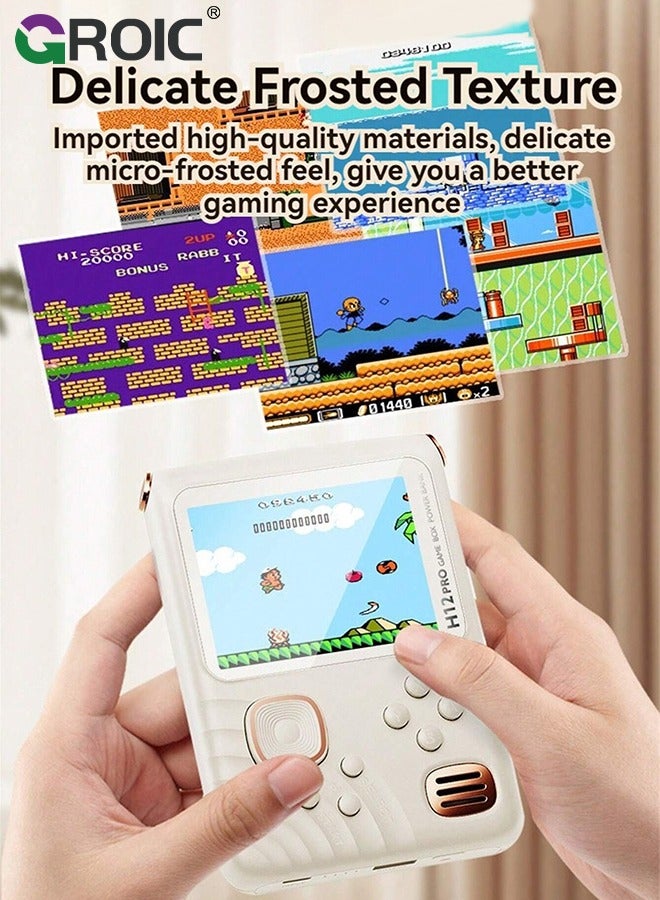 Green Handheld Game Console, 3.5 Inch IPS Screen with 6000mAh Battery, Linux System RK3326S Chips Portable Retro Nostalgic Game Console, Built-in TF Card 8000+ Classic Games