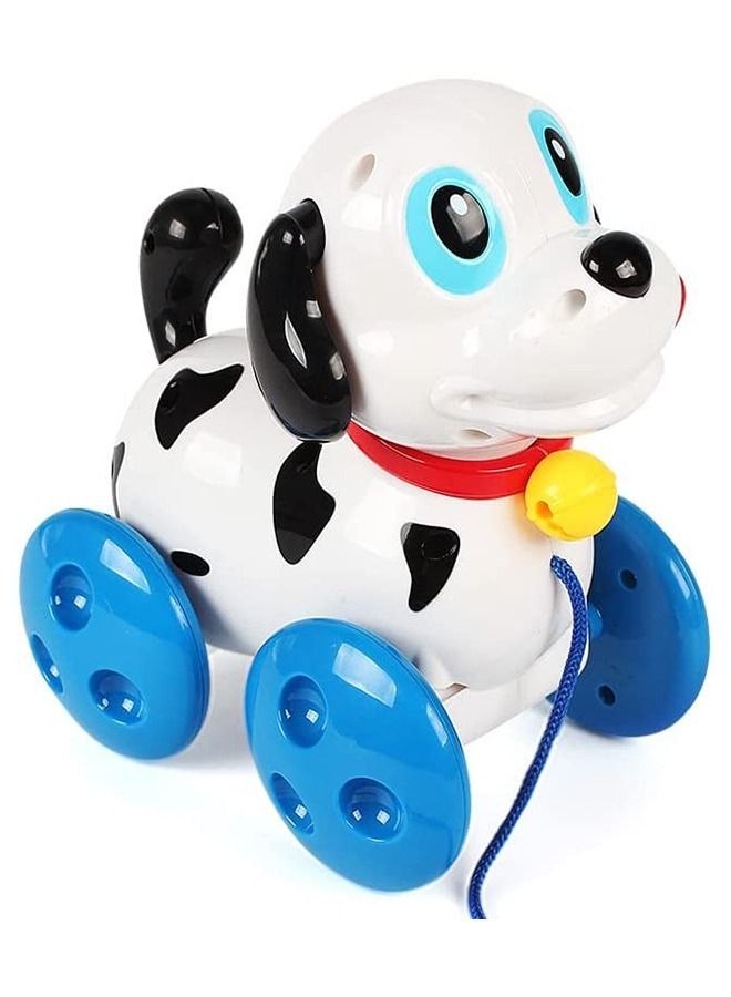 Baybee Electronic Pull Along Dog Toy for Kids Push Pull Toy vehicle for Kids With Light Music Tail Movement Wheels Musical Sound Toys Walking Dog Pull Along Toys For Baby Toddlers 1+ Years Boys Girls