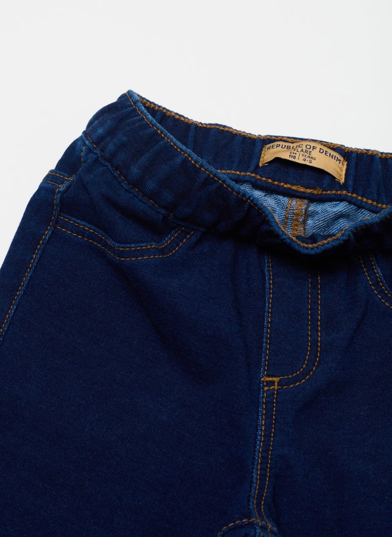 Flare-fit jeggings with pockets