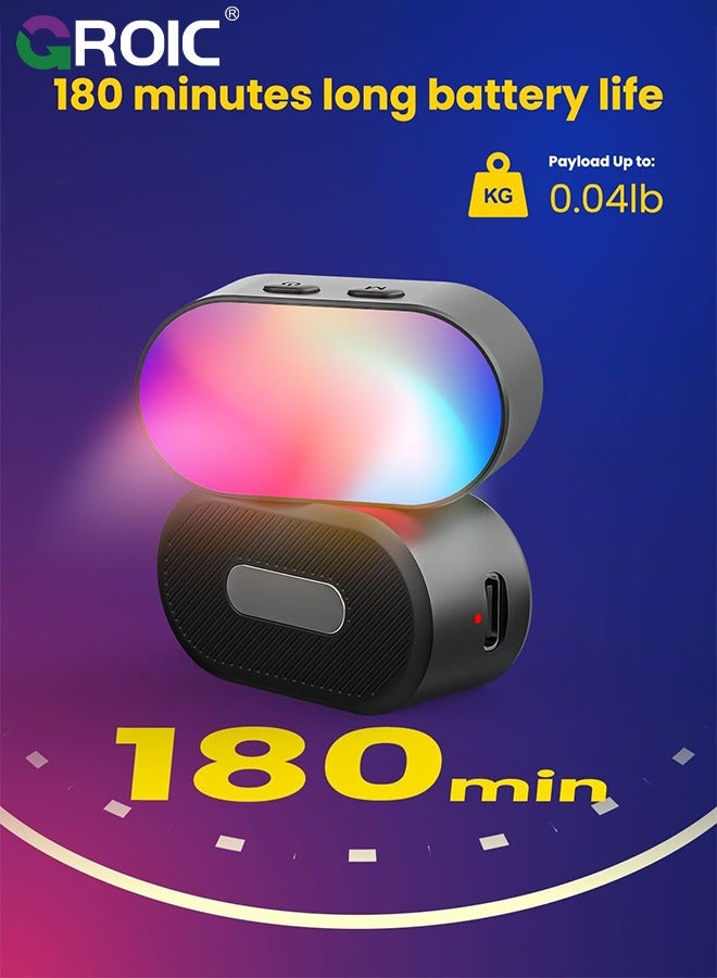 Magnetic RGB LED Light, 7 Color Temperature, 3 Brightness Adjustment, 180 Mins Long-Lasting, Gradient Mode, Flash Mode 180° Fill Light for Stabilizer