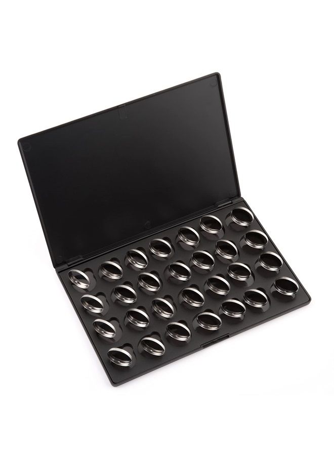 Empty Magnetic Eyeshadow Makeup Palette with 28Pcs 26mm Round Metal Pans