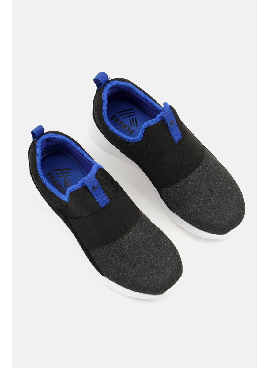 Kids Girl Slip On Sport Shoes, Black/Blue