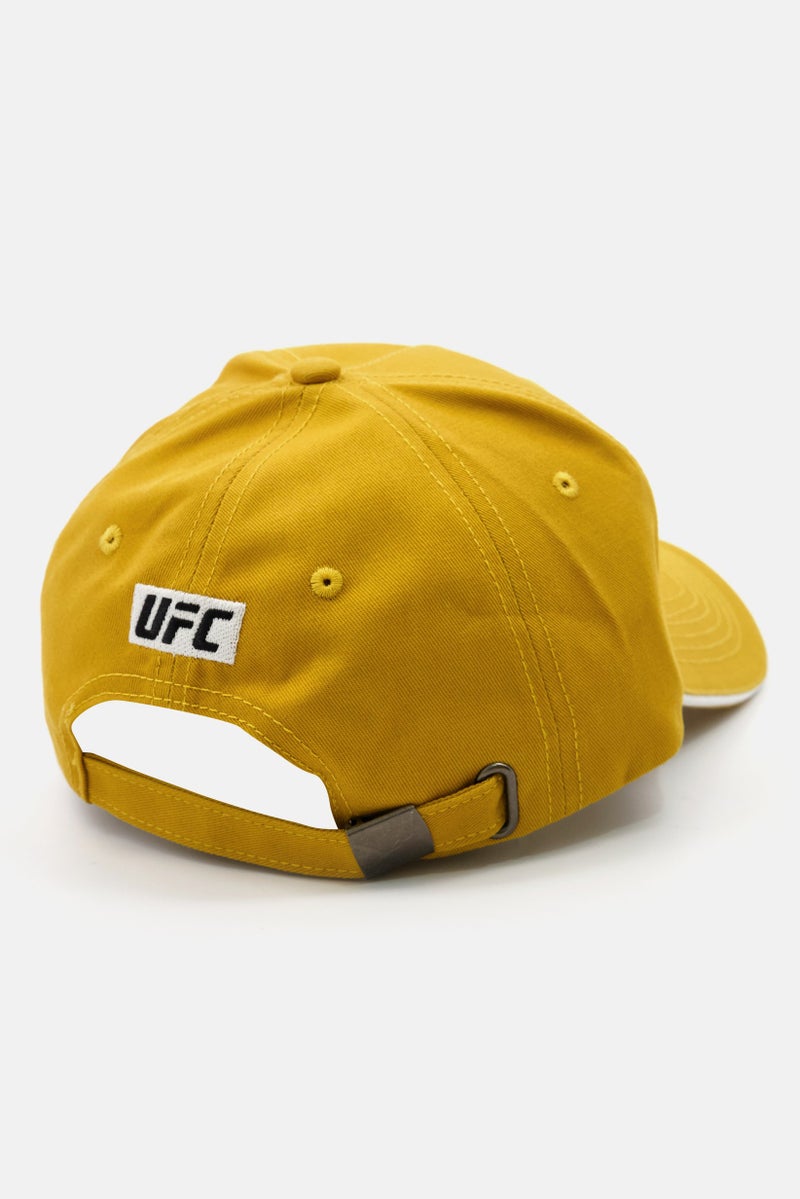 Men Brand Logo Adjustable Baseball Cap, Yellow