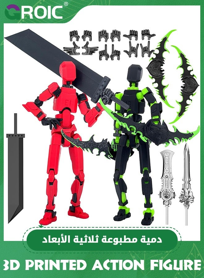 DIY T13 Action Figure Set, Titan 13 Robot DIY Action Figure 3D Printed robo 13 Action Figure Articulated, DIY Dummy 13 Lucky 13 Gift for Collectors Desktop Decorations, Need Assembly